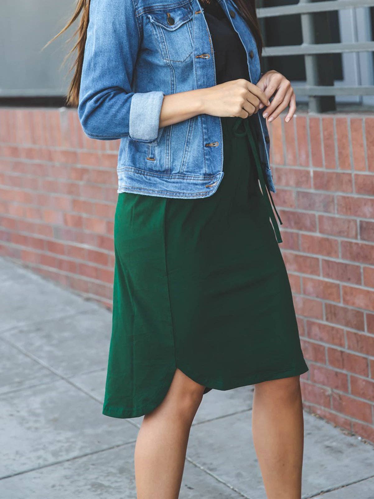 Solid Tie Waist Weekend Skirt | S-3X