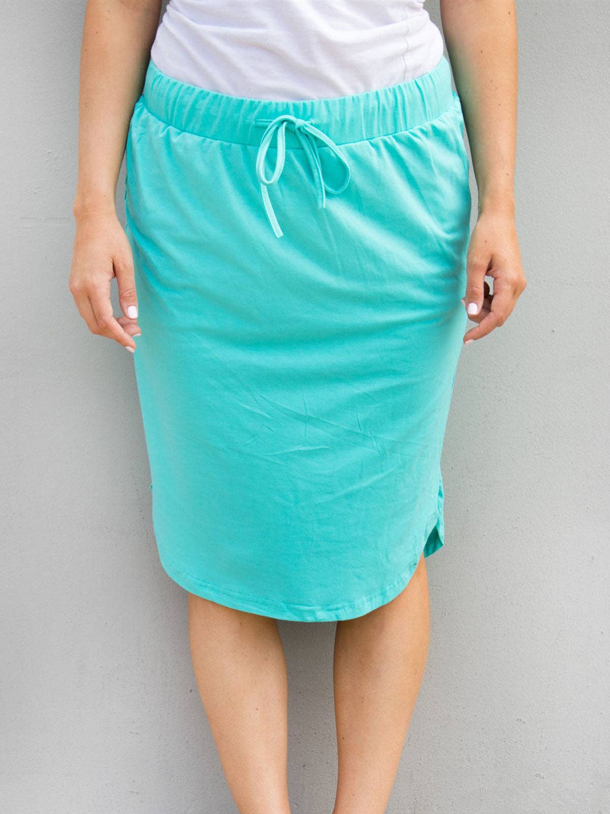 Solid Tie Waist Weekend Skirt | S-3X