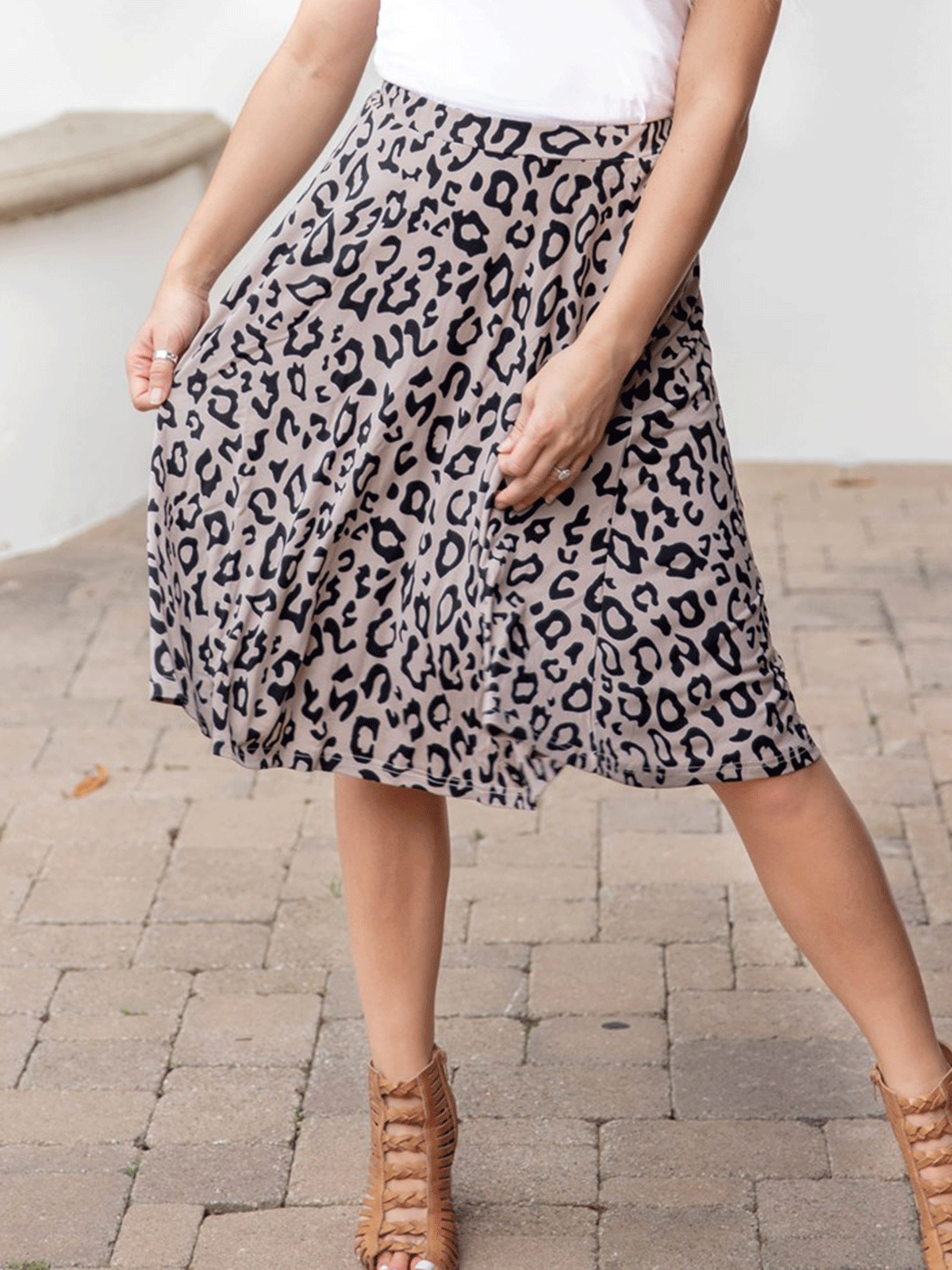 Animal Print A-line Knee Length Skirt | S-3X