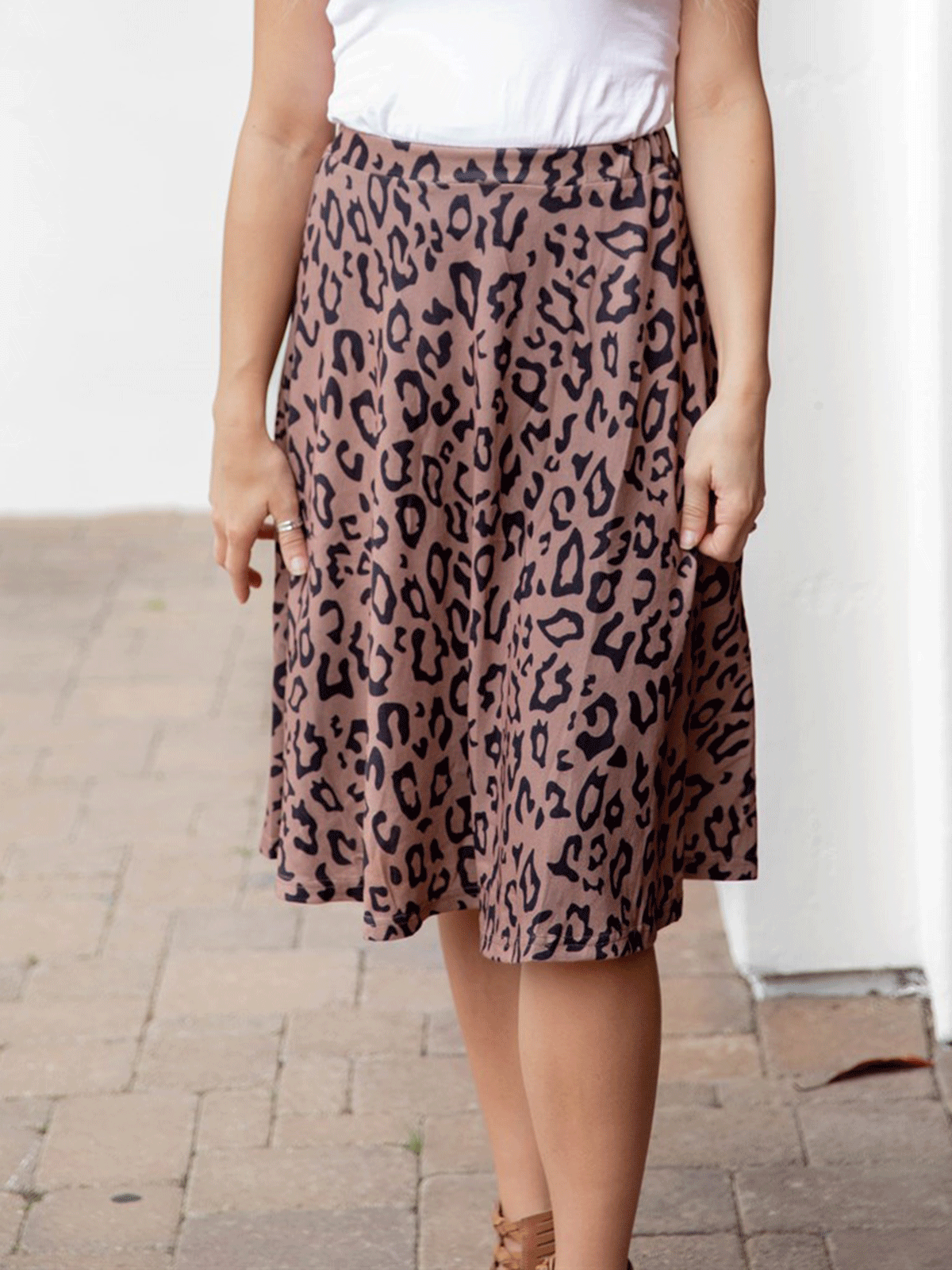 Animal Print A-line Knee Length Skirt | S-3X