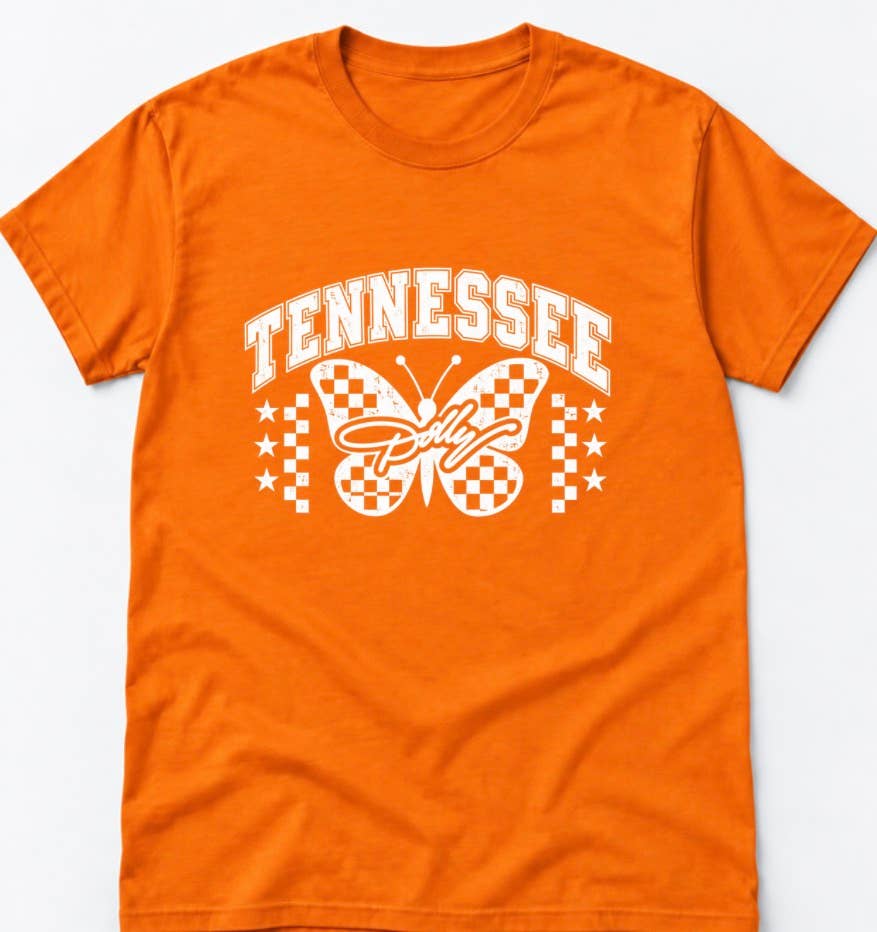 Tennessee Dolly Butterfly Graphic Tee - Gildan Unisex Fit Tee