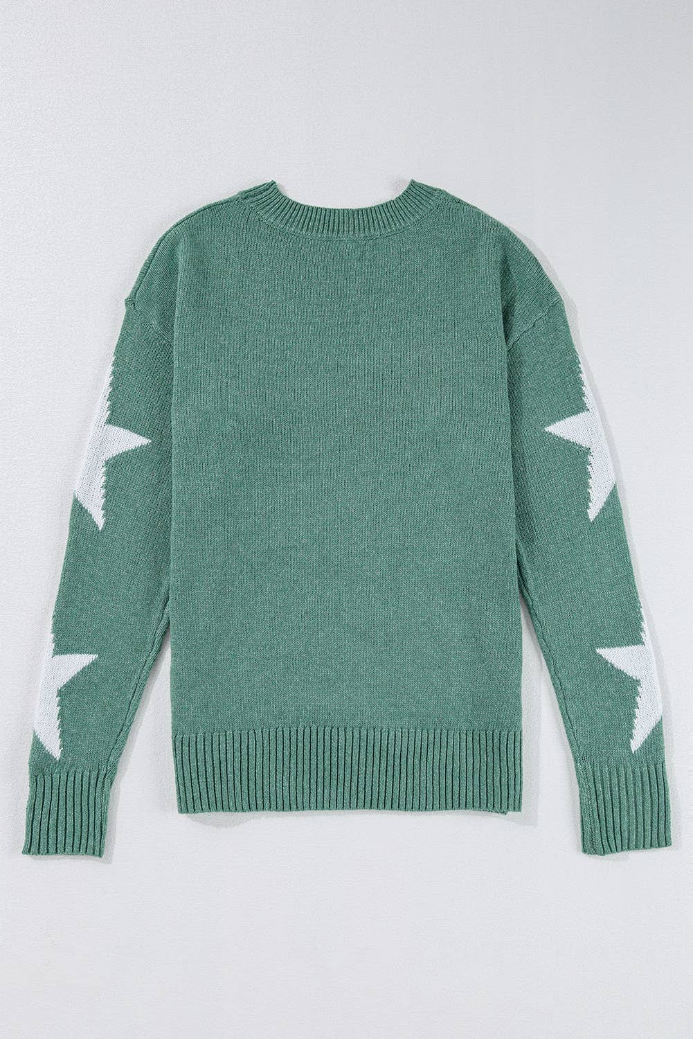 Star Pattern Drop Shoulder Sweater