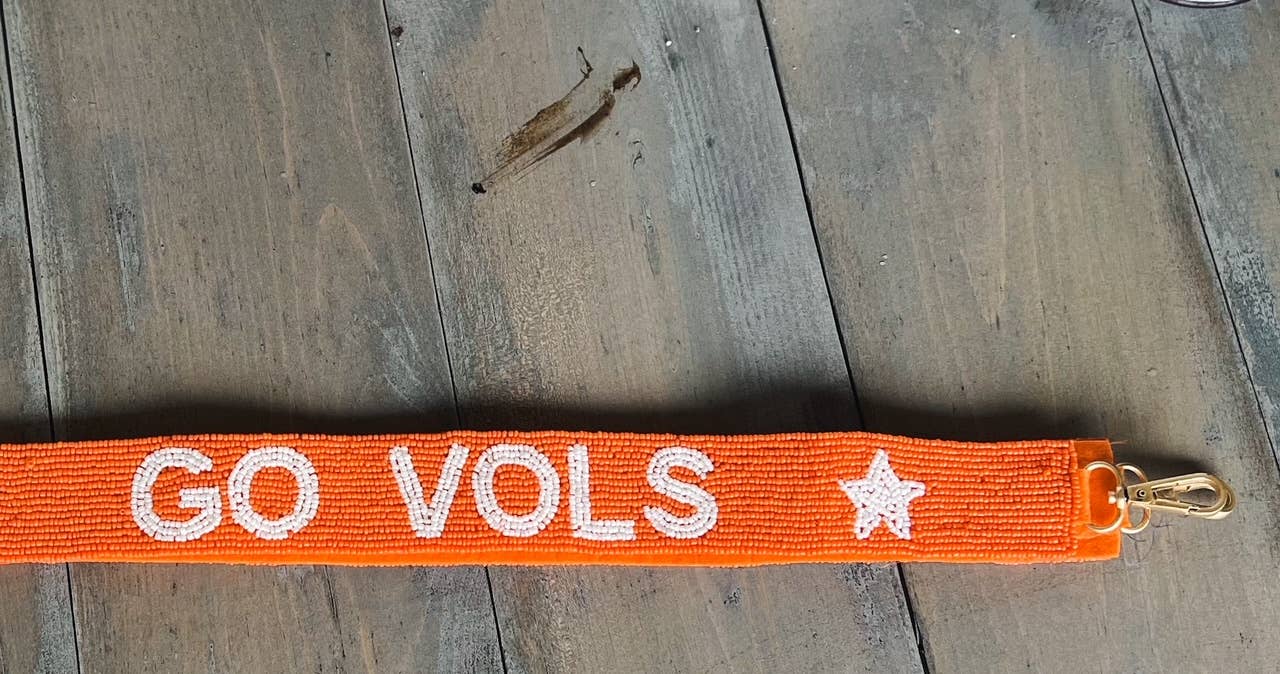 Team Spirit Mascot Handmade Seed Beaded Bag Straps