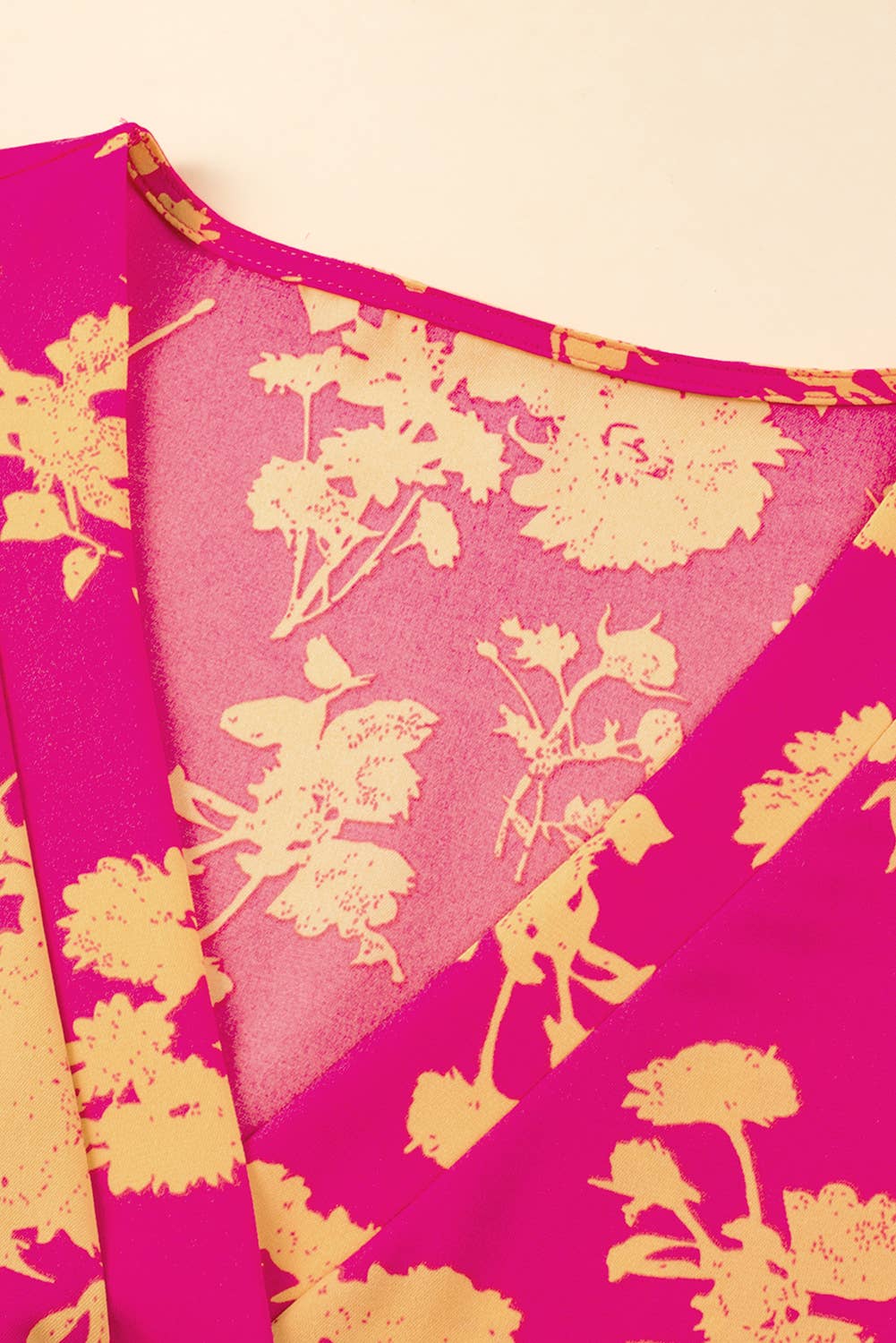 Floral Print Batwing Sleeve Smock Dress